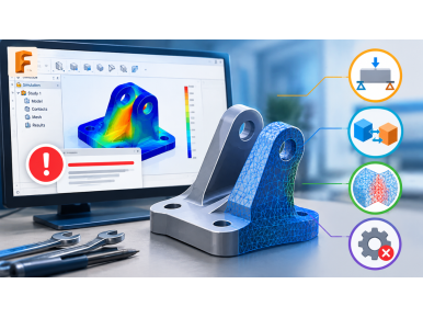 Fusion 360 Simulation Failed? Fix Constraints, Contacts, and Mesh Errors